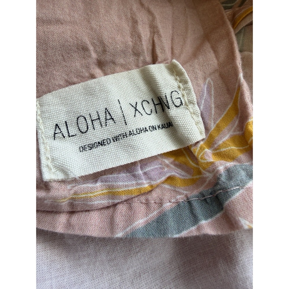 Aloha XCHNG Kauai Exchange Pareo Pink Bird of Paradise Hawaiian Wrap